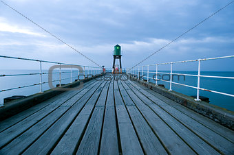 Navigation beacon on Whitby pier