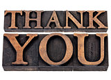thank you  in wood type