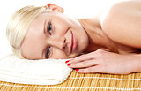 Attractive spa woman relaxing
