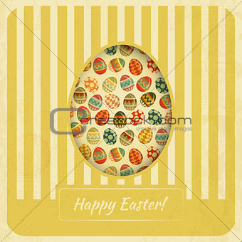 Vintage Yellow Easter Card