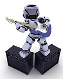 Robot playing the guitar