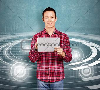 Asian Man With Touch Pad