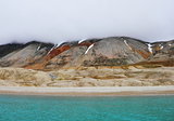 Arctic beach in Spitsbergen (Svalbard island)