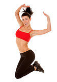 fitness woman jumping