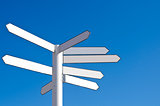 Blank direction signpost
