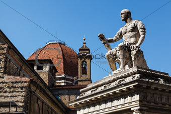 Statue of Giovanni delle Bande Nere at Piazza San Lorenzo by Bac