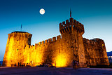 Full Moon above Medieval Castle of Kamerlengo in Trogir, Croatia