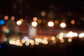 Bokeh of city lights