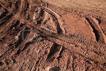 Mud bike tracks texture