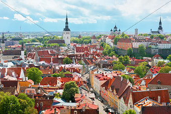 Panoramic view on the Old City of Tallin