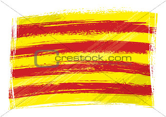 Grunge Catalonia flag