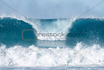ocean waves breaking at bondi beach australia