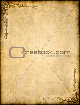 great background of old parchment paper texture with ornate design