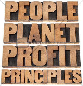 people, planet, profit, principles 