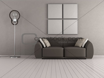Brown modern living room