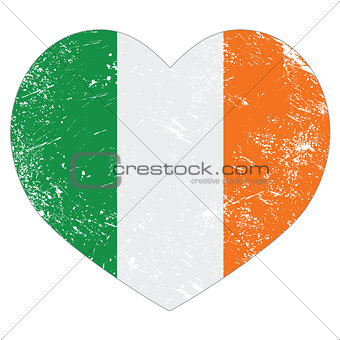 Ireland heart retro flag - St Patricks Day