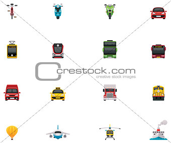 Vector transportation icon set