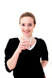 Young woman drinking water 