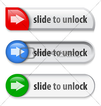 Slider interface elements with arrow sign