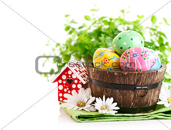 Easter eggs in the pot 