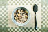 Muesli breakfast in a bowl