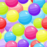 Seamless Background with Red Blue Yellow Bubble Balls