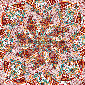 Ornamental Colorful Carpet Background