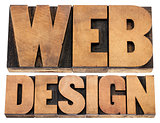 web design letterpress wood type