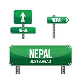 nepal Country road sign