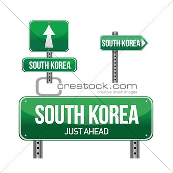 south korea Country road sign