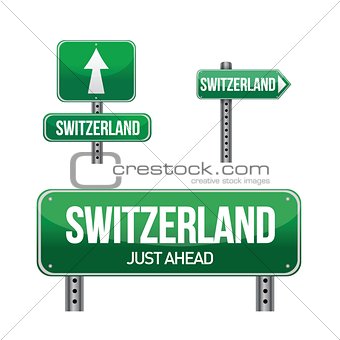 switzerland Country road sign
