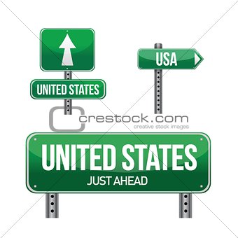 united states Country road sign