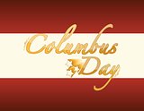 Golden Columbus Day card