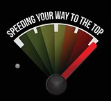 speeding your way to the top concept speedometer