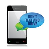 do not text and drive cell bubble message