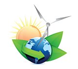 Renewal energy globe concept