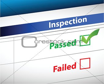 Inspection Results business paperwork