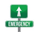 emergency road sign