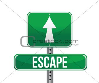 escape road sign