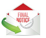 final notice envelope mail correspondence