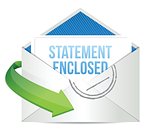 statement enclosed envelope mail correspondence