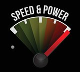 speed and power concept speedometer