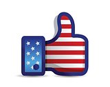 USA united States thumb up like hand