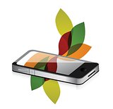 floral design smartphone mobile