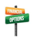 financial options sign illustration design