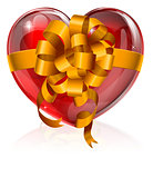 Heart bow gift concept