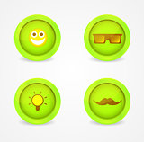 Set of glossy internet icons. Vector icons