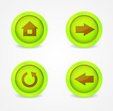 Set of glossy browser icons. Vector icons