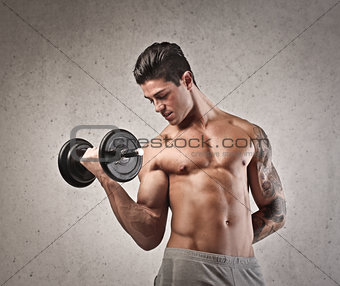 Muscular Man Exercise