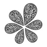 Vector flourish background black and white colored